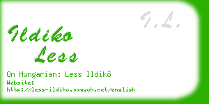 ildiko less business card