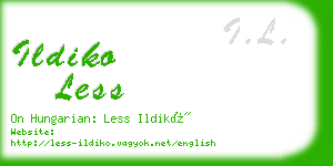 ildiko less business card